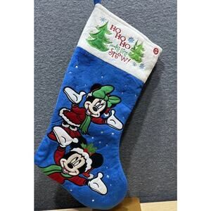 Christmas Gemmy Musical Plush Stocking Disney Mickey & Minnie - Read